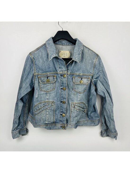 Old Navy Jackets & Blazers - Old Navy Women’s Denim Jean Jacket Blue Long Sleeve Button Front XL - 1X